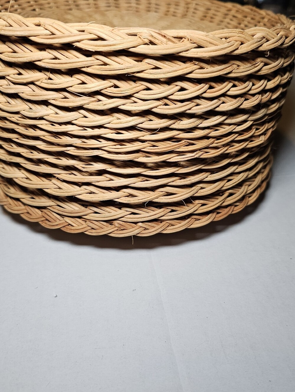 Vintage Wicker Basket Paper Plate Holders Picnic Farmhouse Rattan Lot of 13